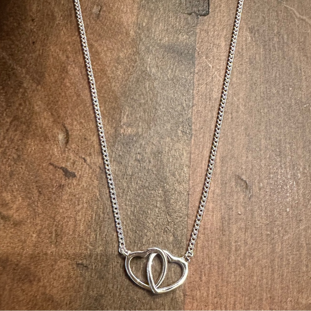 NWT Double Heart Necklace
